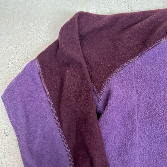 Vintage Kids XL Patagonia Warm Fleece Purple Brown Outdoors Hiking Winter - Picture 3 of 5